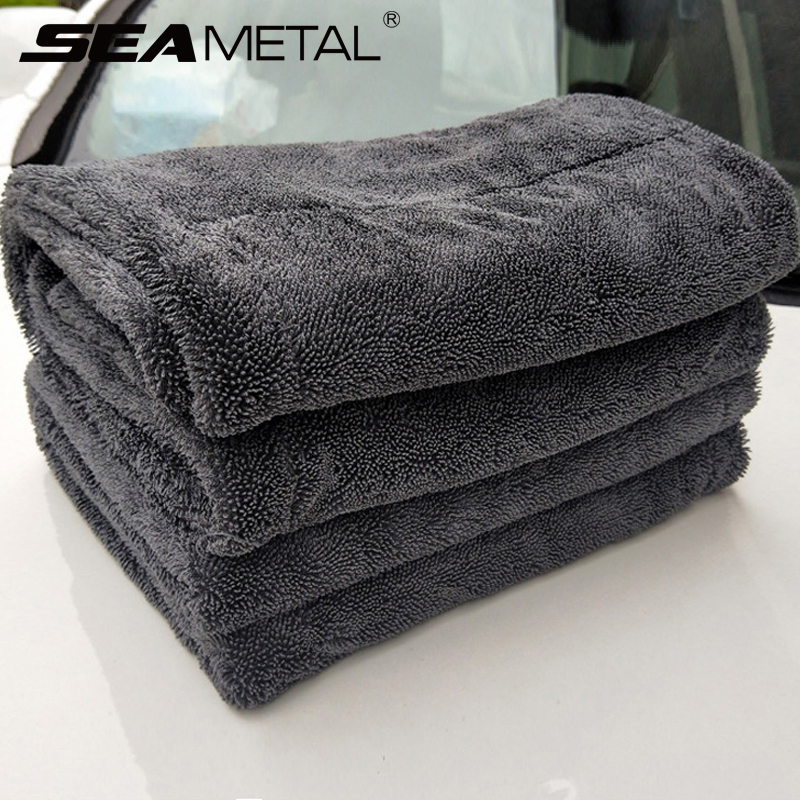 Microfiber Car Drying Towel Super Absorbent - 洗車タオル 1200GSM 両面タオル カーディテイリング ツイスト編組布 超吸収性ラグ