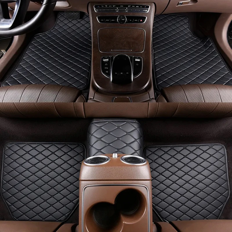 Car Floor Mats Universal Waterproof Leather - 車のフロアマット 5 個ユニバーサル品質 PU レザー防水自動車フットパッドプロテクター自動車インテリア車内アクセサリー