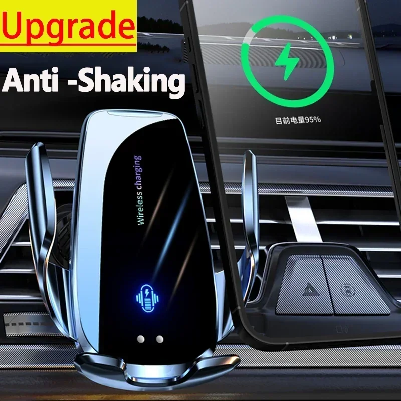 Wireless Car Charger Mount Fast Charging - 車載エアコン吹き出し口用ワイヤレス充電器 車載スマホホルダー 赤外線誘導 iPhone 17 16