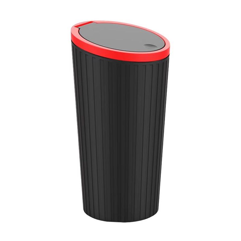 Waterproof Car Trash Can With Lid - A60E-プレス式車用ゴミ箱 蓋付き、車用カップホルダー用防水インテリアビン、多機能車用ゴミ収納