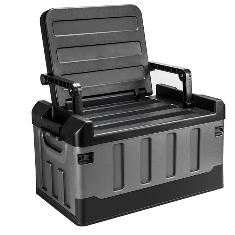 Car Trunk Organizer Foldable Storage Box - 大型折りたたみ収納ボックスポータブル防水コンテナ屋外ケース耐久性のある多目的車のトランクオーガナイザー 60L