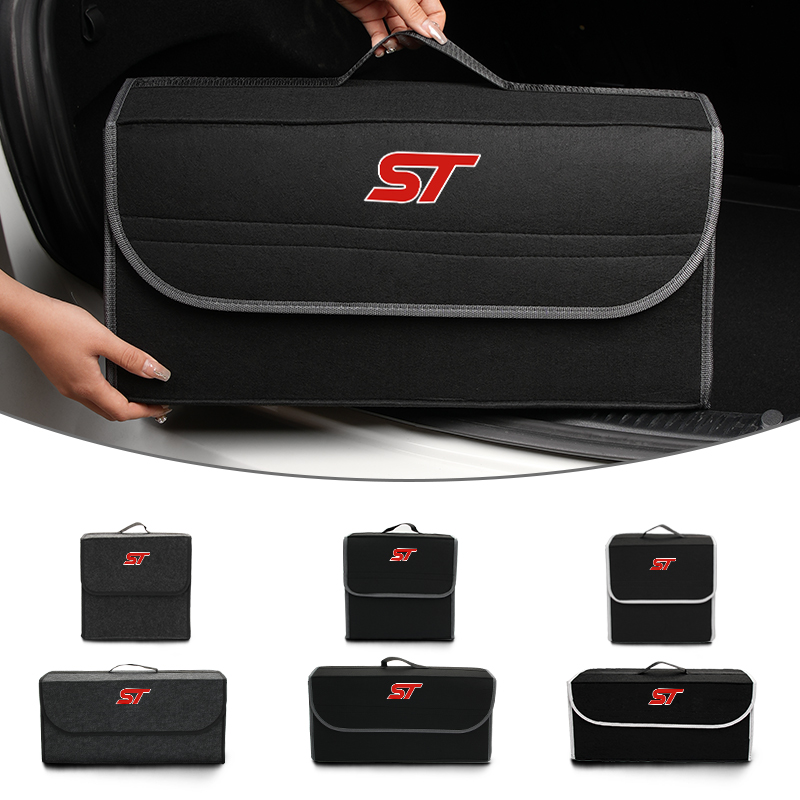 Car Trunk Organizer Foldable Storage Box - 車のトランク収納ボックスオーガナイザー折りたたみ式収納整理コンテナバッグフォード MK2 ST レーシングパフォーマンスエクスプローラーフォーカス用