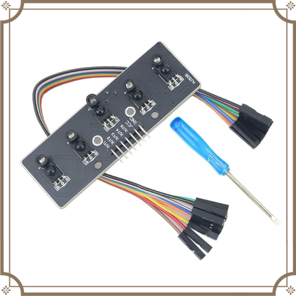 Car Electronics - 5チャンネルデジタル赤外線ライン追跡センサーモジュールスマートカーブラックホワイトライン検出器電子競技用
