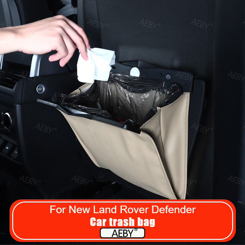 Waterproof Car Trash Can With Lid - 新型ランドローバーディフェンダー90/110/130用 車用窓掛けゴミ袋 折りたたみ式 多機能ゴミ箱 防水サスペンション