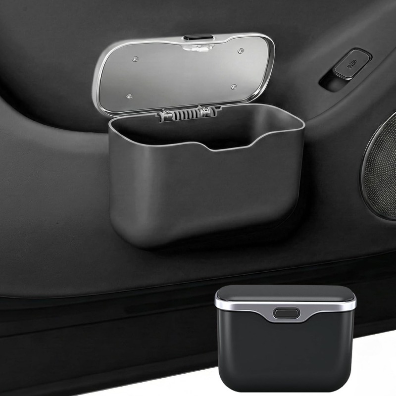 Waterproof Car Trash Can With Lid - 車用ゴミ箱 蓋付き 漏れ防止 吊り下げ式 車用ゴミ箱 防水