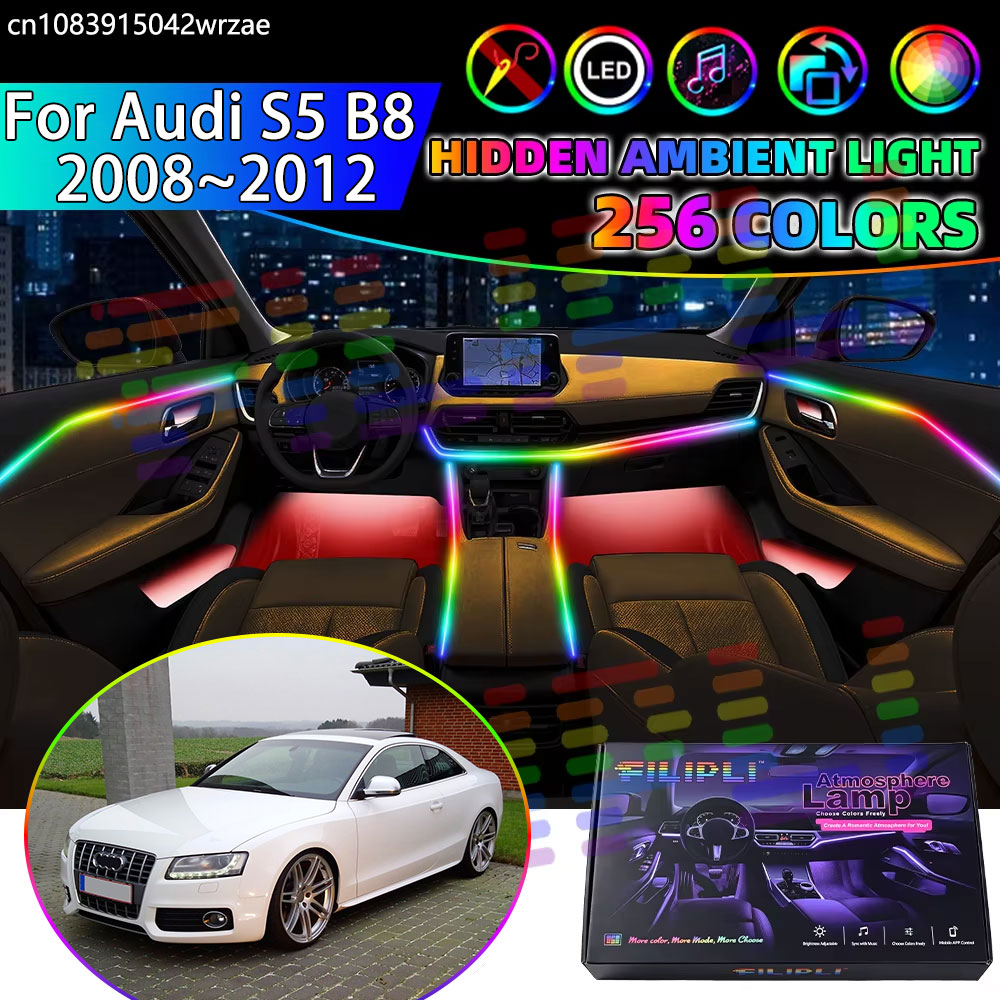 Led Ambient Interior Car Lights App Control - アウディ S5 B8 2008～2012 2009 RGB