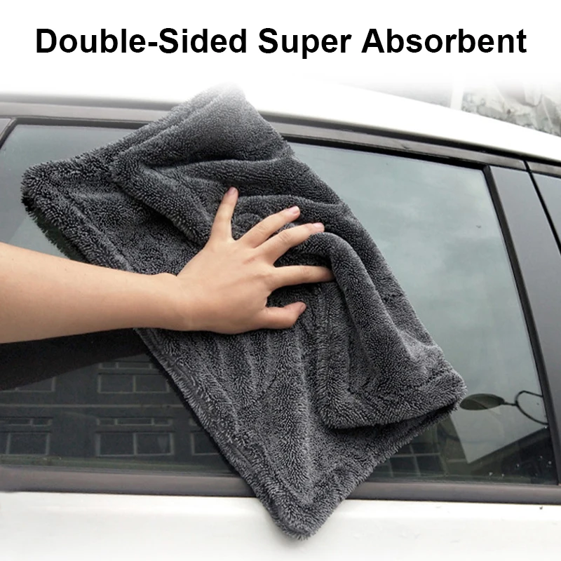 Microfiber Car Drying Towel Super Absorbent - 1-3 個洗車マイクロファイバーツイストタオル超吸収性速乾タオルディテーリングクロス車のクリーニングツール用