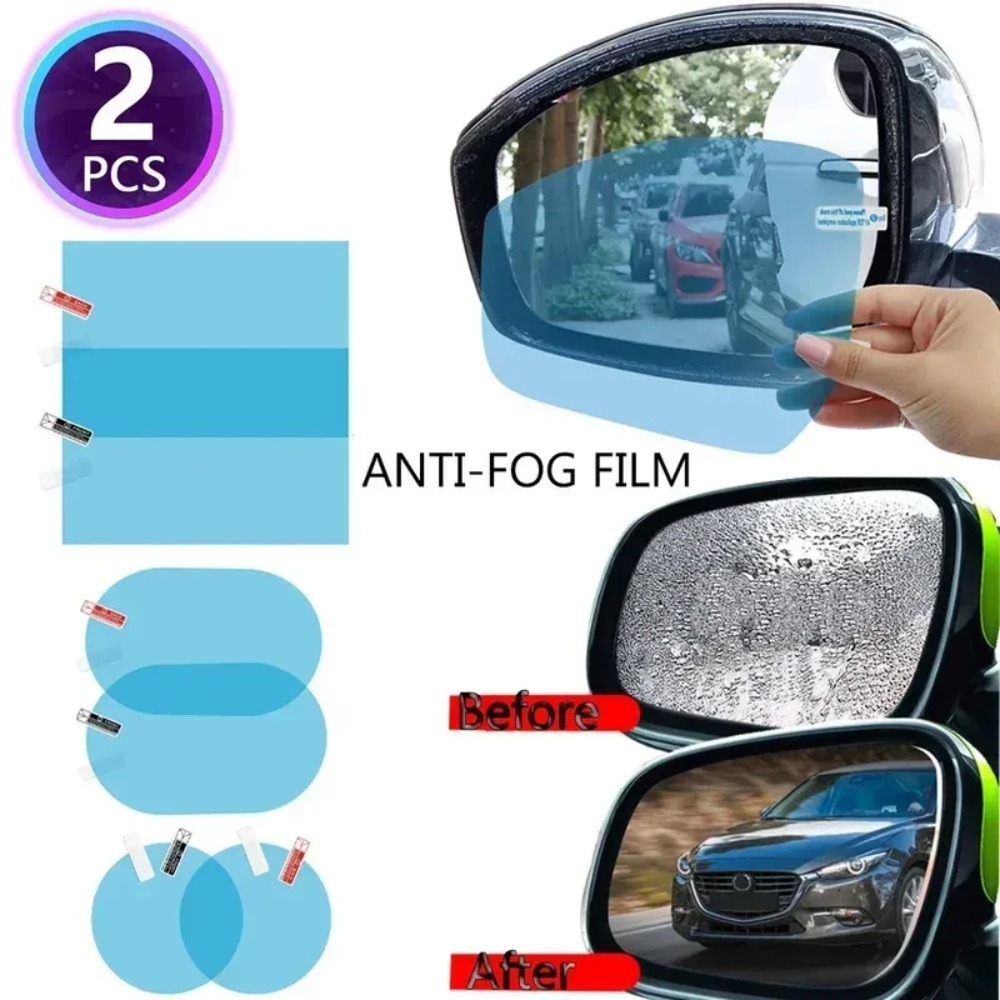 Anti Glare Car Rearview Mirror Film - 車のバックミラー保護フィルム防曇膜アンチグレア防水防雨車のステッカークリアフィルム