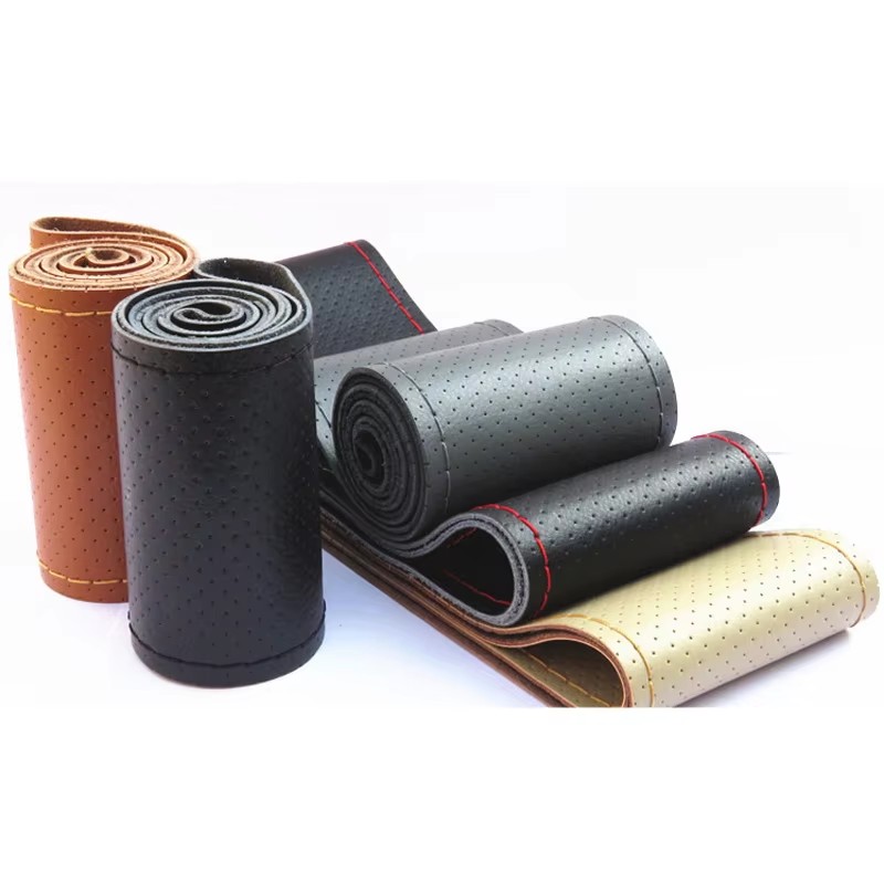 Car Steering Wheel Cover Anti Slip Breathable - 新しい 36 38 40 センチメートル本革自動車ステアリングホイールカバーソフト滑り止め車のステアリングカバー 4