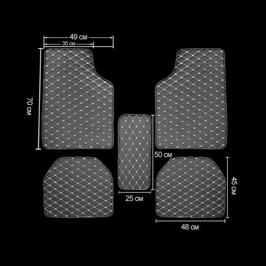 車のフロアマット 5 個 PU レザーユニバーサル品質防水自 - Car Floor Mats Universal Waterproof Leather のレビューと価格