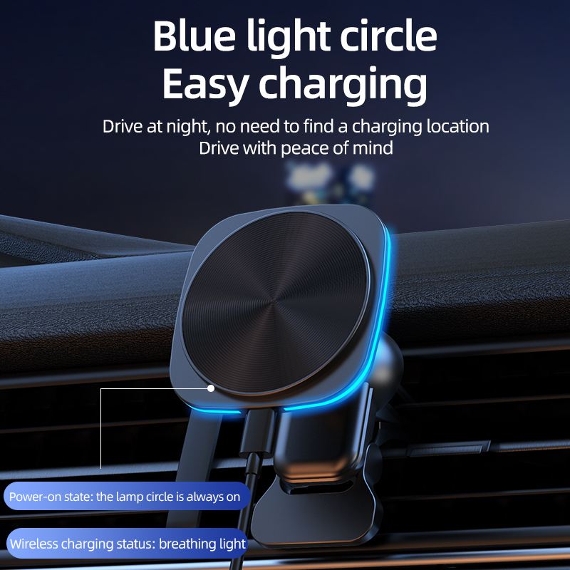 車載急速充電マグネット式ワイヤレス充電器 エアベント用スマホ - Magnetic Phone Holder For Car Vent のレビューと価格