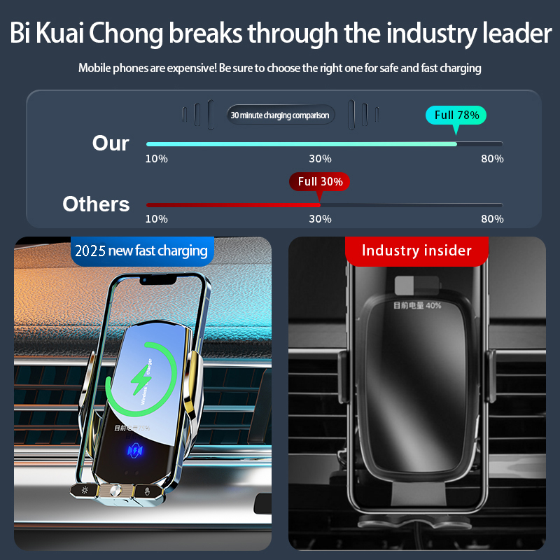 車載ワイヤレス充電器 磁気急速充電スタンド エアコン吹き出し - Wireless Car Charger Mount Fast Charging のレビューと価格