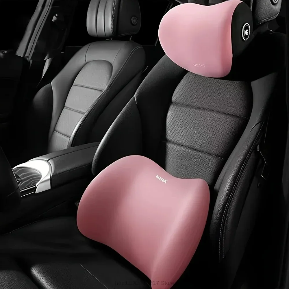 ユニバーサルカーヘッドレストネックサポートピロー、メモリーフ - Memory Foam Car Neck Pillow Lumbar Support のレビューと価格
