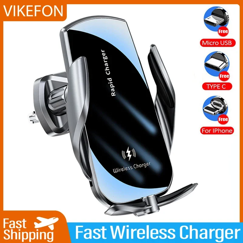 Vikefon-ワイヤレスカーチャージャー,自動車用充電器, - Wireless Car Charger Mount Fast Charging のレビューと価格