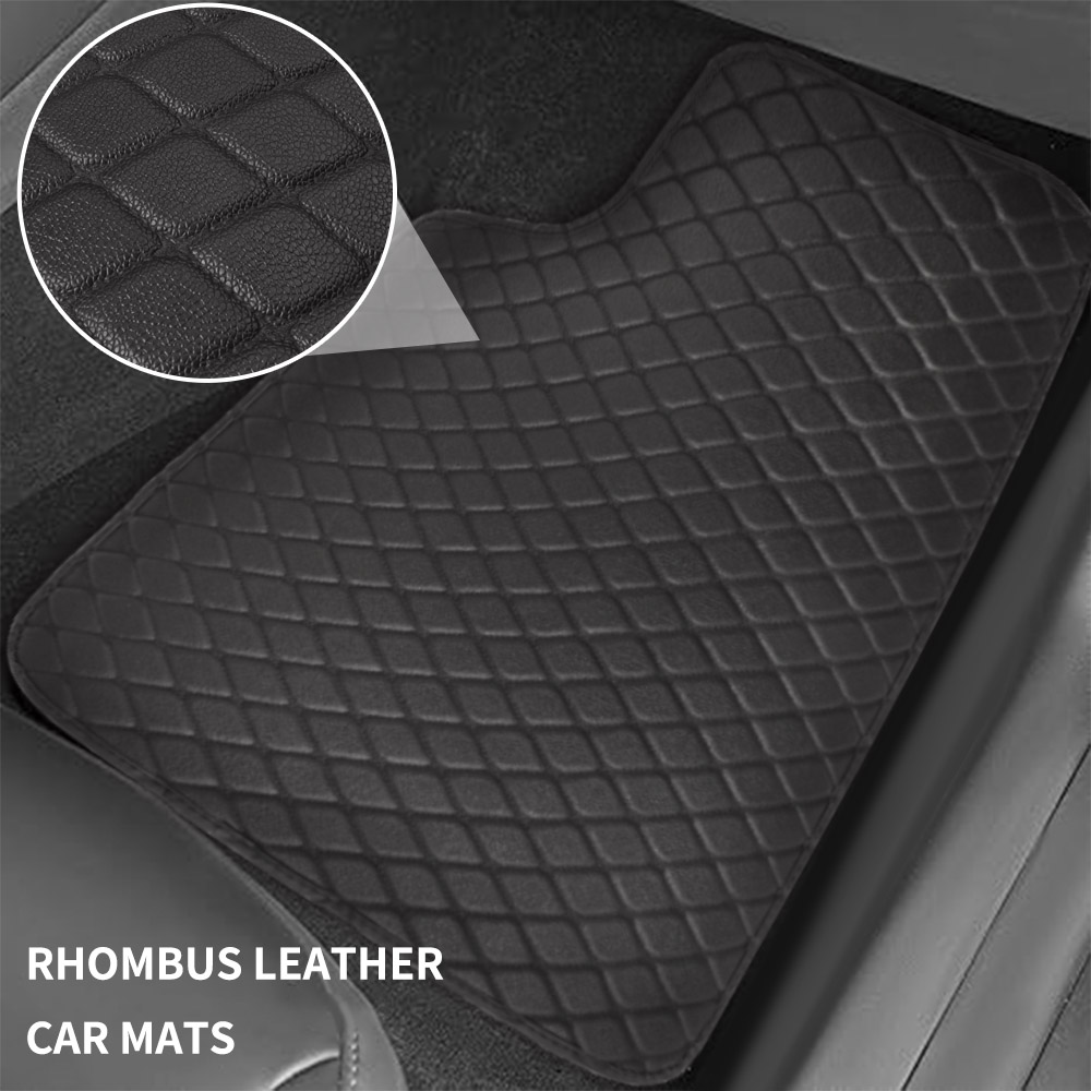 ユニバーサル5枚組レザーカーフロアマット防水滑り止めオートカ - Car Floor Mats Universal Waterproof Leather のレビューと価格
