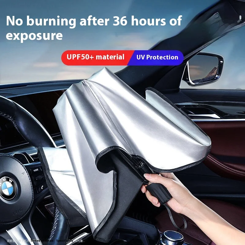 車のフロントガラス用サンシェード傘、折りたたみ式日よけ、UV - Car Sunshade Windshield Umbrella Foldable のレビューと価格