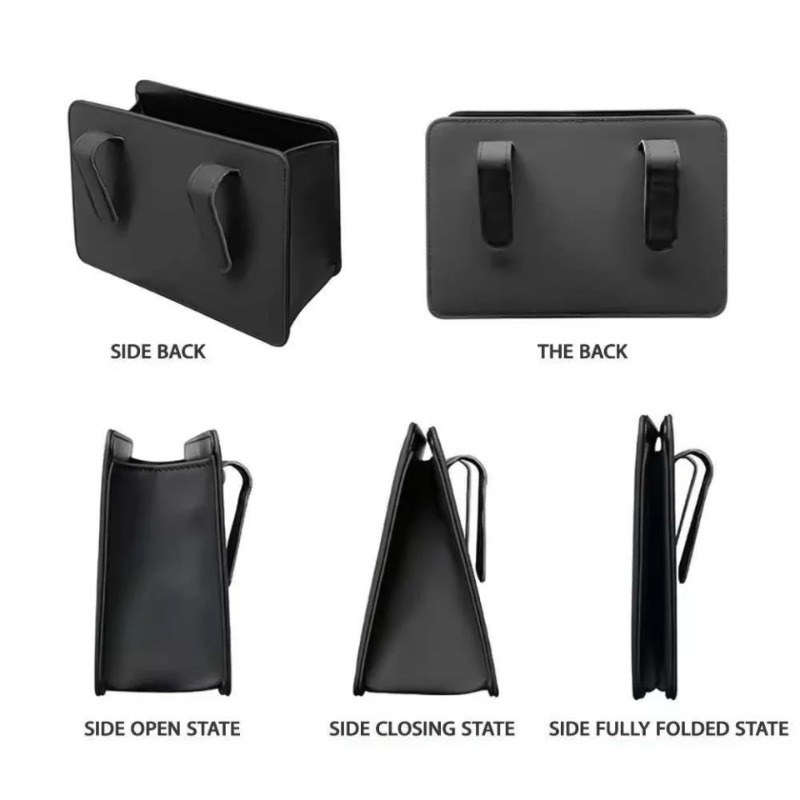 車用ゴミ箱 ドア収納ボックス 折りたたみ式シートバックハンギ - Waterproof Car Trash Can With Lid のレビューと価格