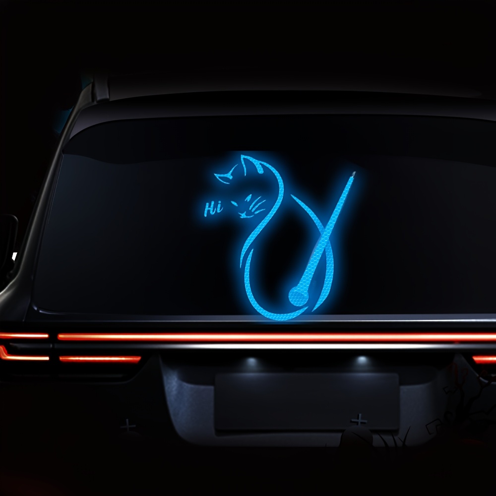 1 個の車用反射猫ワイパーデカール - 防水ビニール製のかわ - Anti Glare Car Rearview Mirror Film のレビューと価格