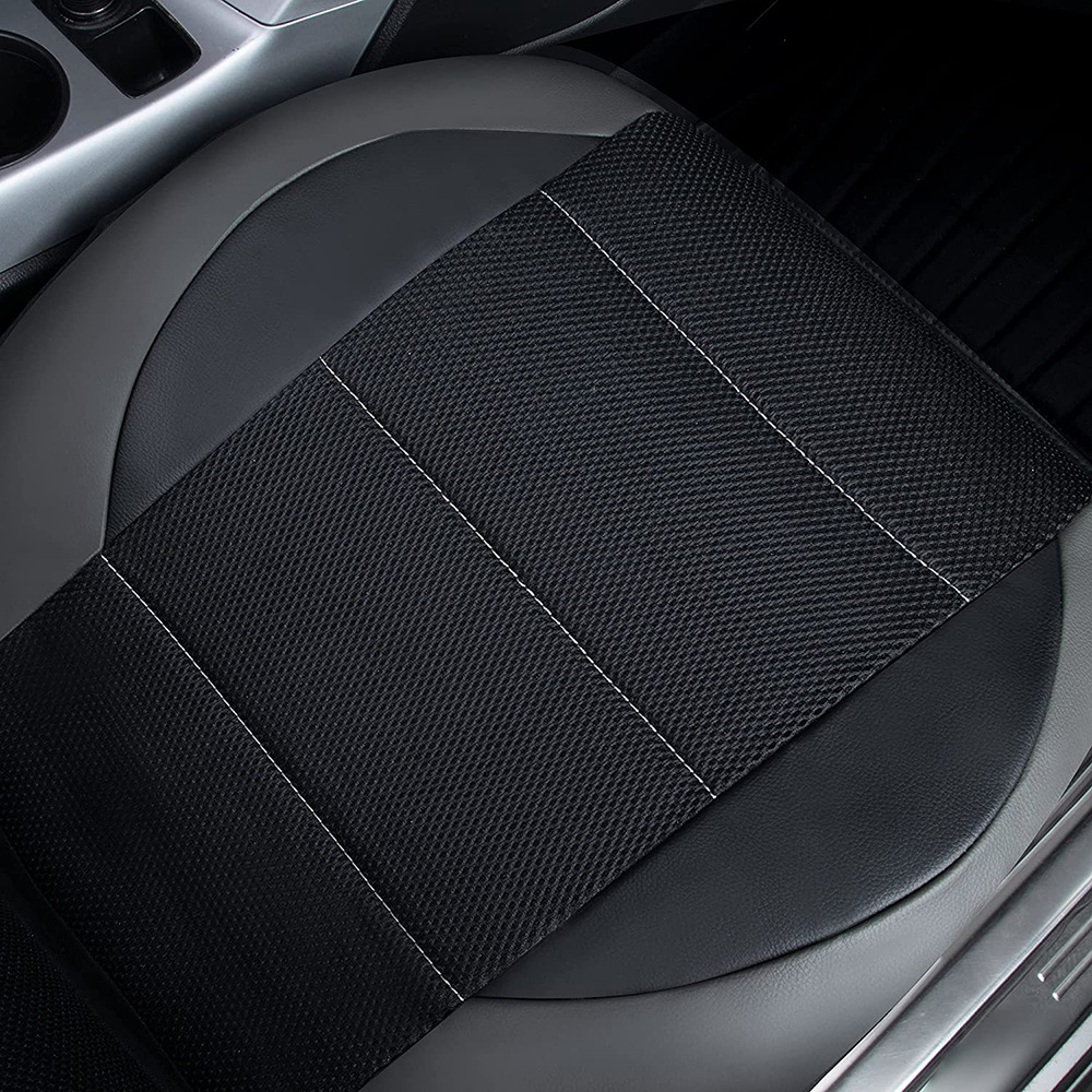 9 ピース/セットカーシートカバー車の革通気性生地ユニバーサ - Leather Car Seat Covers Full Set Universal のレビューと価格