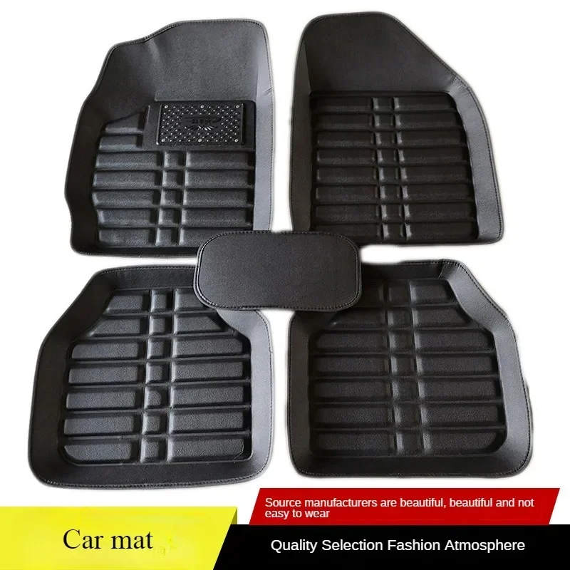 5 個プレミアム簡単クリーン防水自動フットパッドユニバーサル - Car Floor Mats Universal Waterproof Leather のレビューと価格