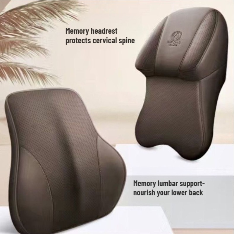 新しいユニバーサルミニマリストオールシーズンメモリーフォーム - Memory Foam Car Neck Pillow Lumbar Support のレビューと価格