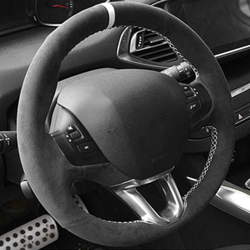 プジョー208用カスタムステアリングホイールカバー,滑り止め - Car Steering Wheel Cover Anti Slip Breathable のレビューと価格
