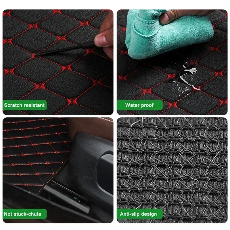 車のフロアマット 4 個ユニバーサル PU レザー防水自動車 - Car Floor Mats Universal Waterproof Leather のレビューと価格