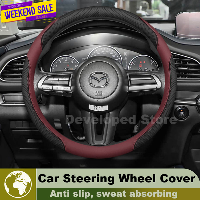 マツダ CX-3 CX 3 CX-30 CX 30 2026 - Car Steering Wheel Cover Anti Slip Breathable のレビューと価格