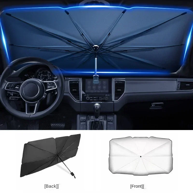 多目的便利な折りたたみ式車のフロントガラスサンシェードインテ - Car Sunshade Windshield Umbrella Foldable のレビューと価格