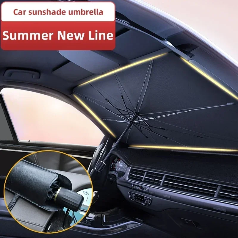 多目的便利な折りたたみ式車のフロントガラスサンシェードインテ - Car Sunshade Windshield Umbrella Foldable のレビューと価格