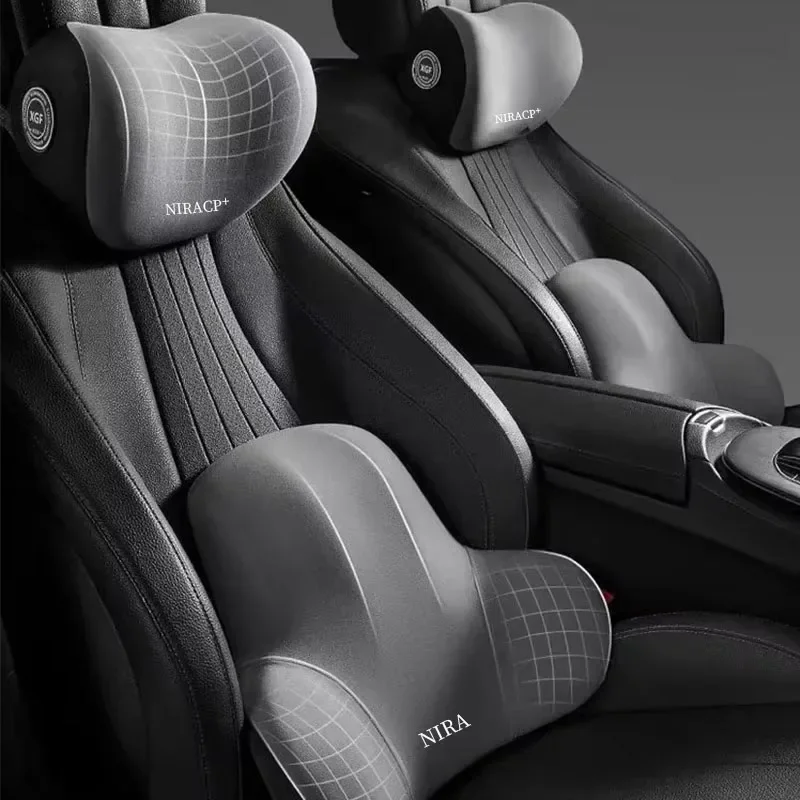 新しいメモリーフォーム製車用ネックピローは腰椎を保護し、通気 - Memory Foam Car Neck Pillow Lumbar Support のレビューと価格