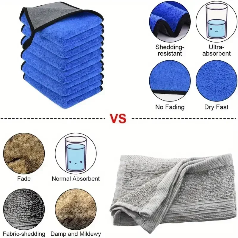 マイクロファイバークリーニングタオル 超ソフト 超吸収性 車 - Microfiber Car Drying Towel Super Absorbent のレビューと価格