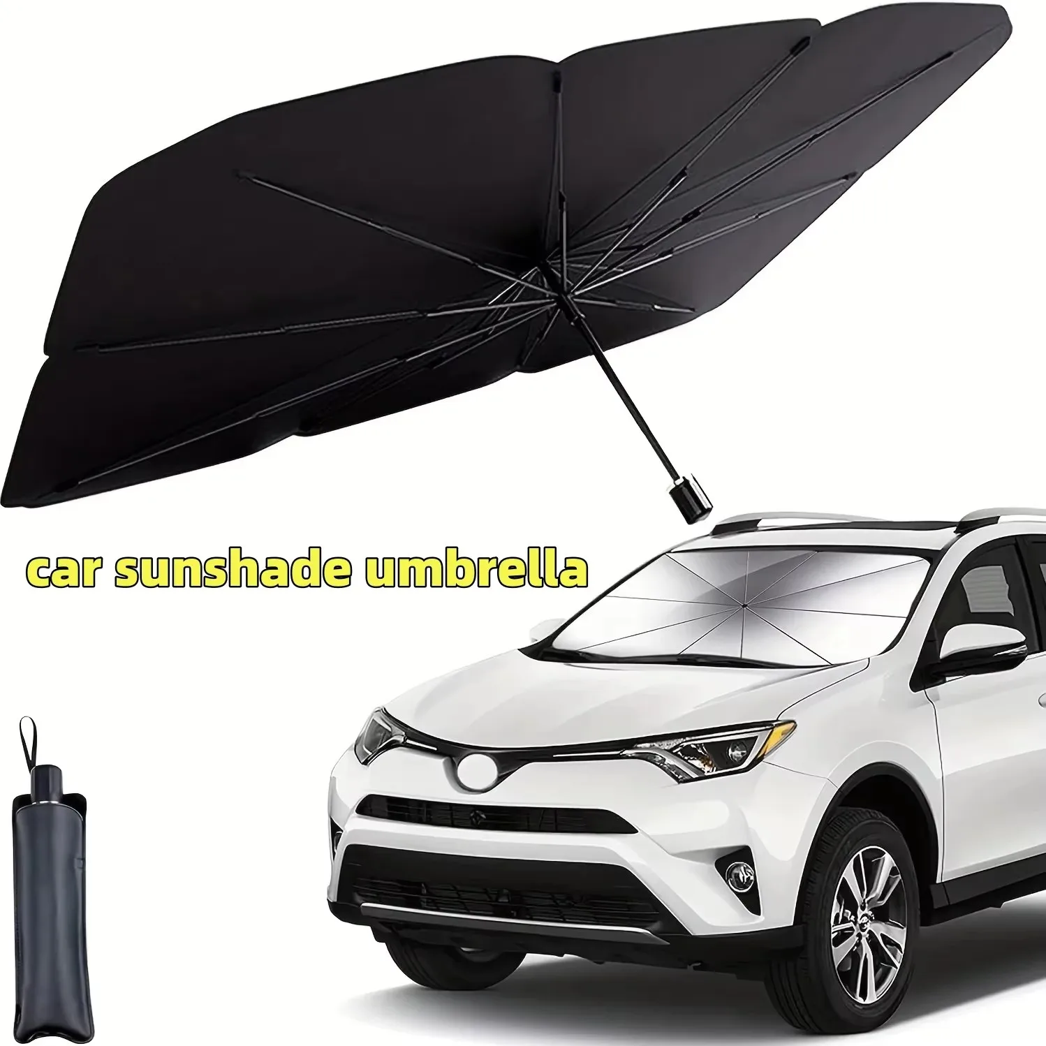 多目的便利な折りたたみ式車のフロントガラスサンシェードインテ - Car Sunshade Windshield Umbrella Foldable のレビューと価格
