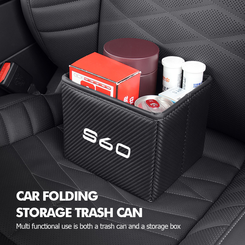 車のゴミ箱折りたたみ式ゴミ防水オーガナイザーバッグボルボ A - Waterproof Car Trash Can With Lid のレビューと価格