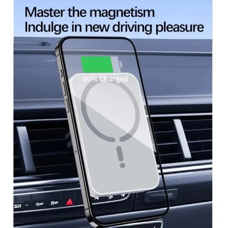 30W磁気式車載ワイヤレス充電器 エアベントGPSフォンホル - Wireless Car Charger Mount Fast Charging のレビューと価格
