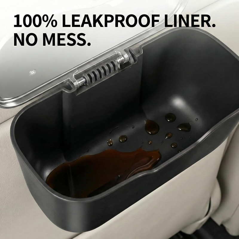 車用ゴミ箱 蓋付き 漏れ防止 吊り下げ式 車用ゴミ箱 防水  - Waterproof Car Trash Can With Lid のレビューと価格