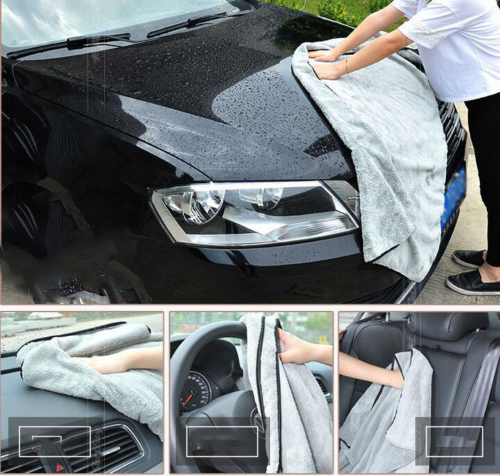 マイクロファイバーカーウォッシュタオル,デュアルファイバーリ - Microfiber Car Drying Towel Super Absorbent のレビューと価格