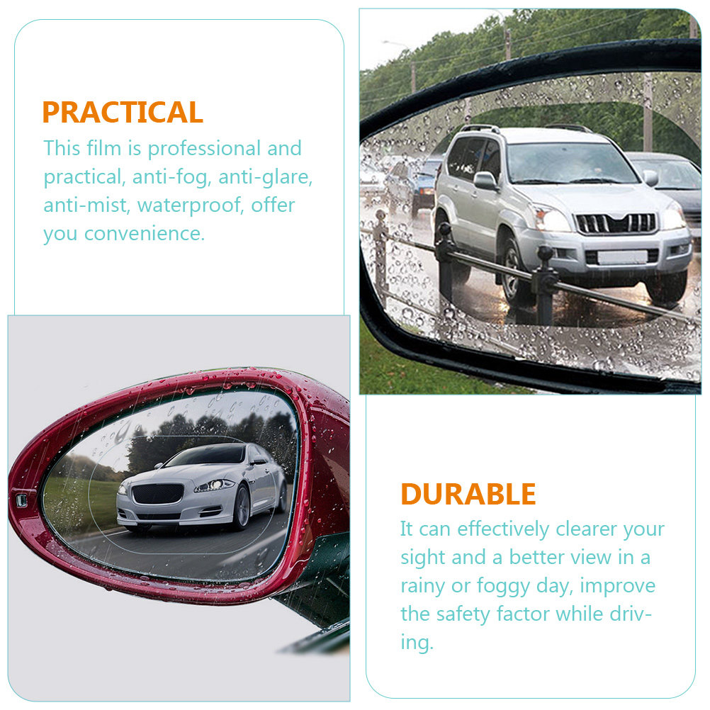5組セット 車用リアビュー防雨フィルム ペット素材 反射防止 - Anti Glare Car Rearview Mirror Film のレビューと価格