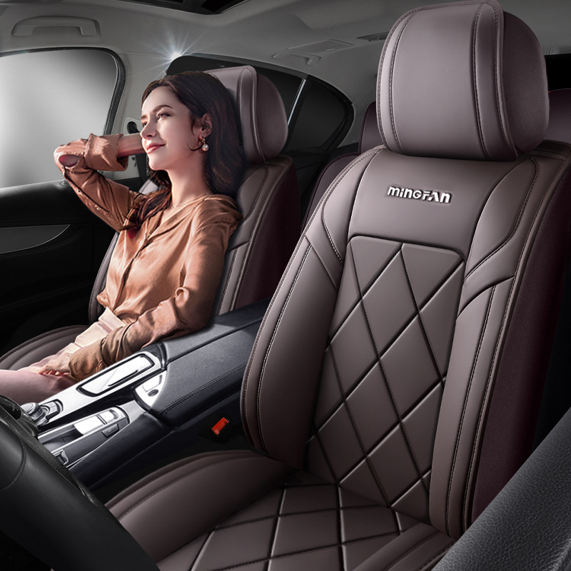 ユニバーサル快適フルレザーカーシートカバー5席フルセットオー - Leather Car Seat Covers Full Set Universal のレビューと価格