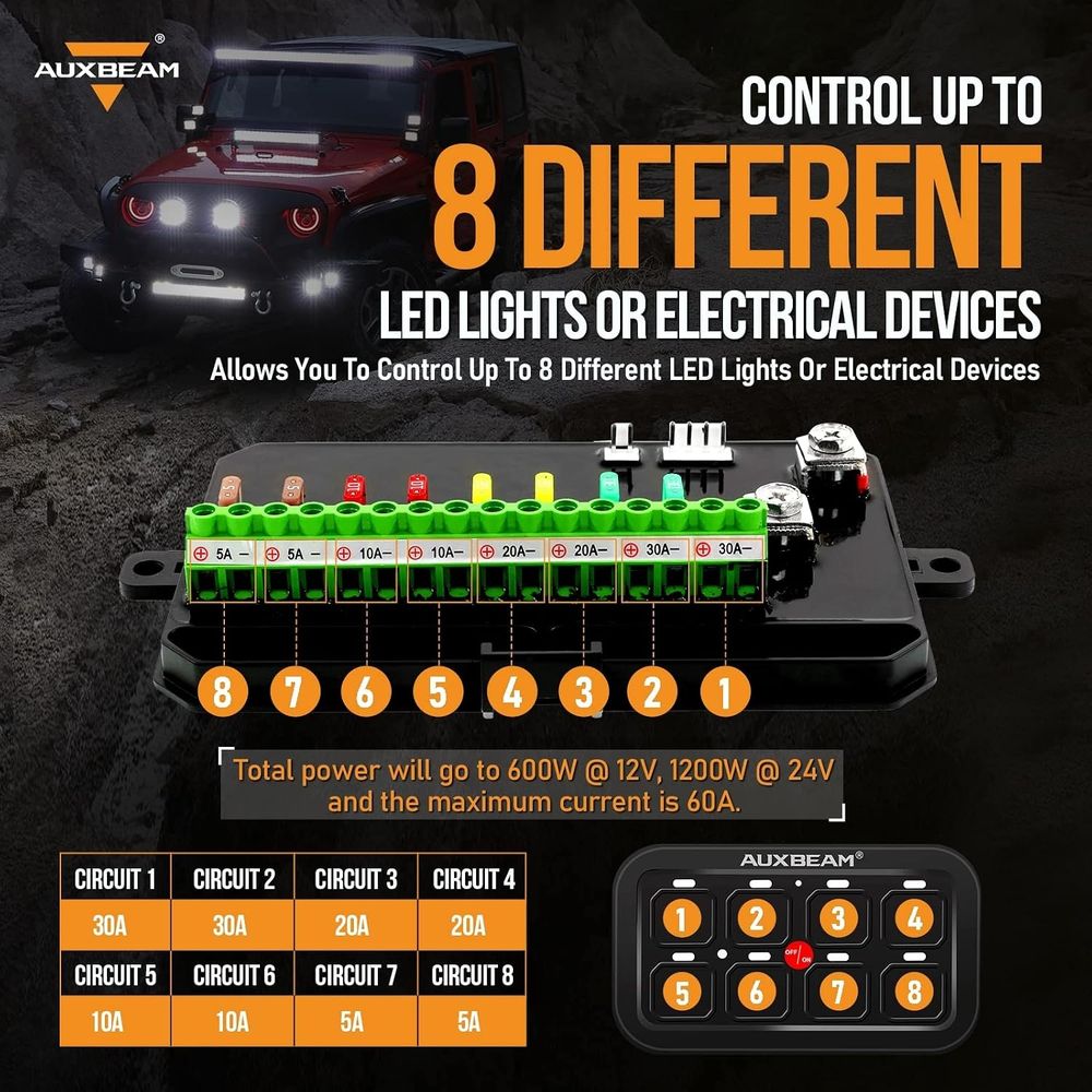 8連スイッチパネル BA80 自動調光LEDタッチコントロー - Car Electronics のレビューと価格