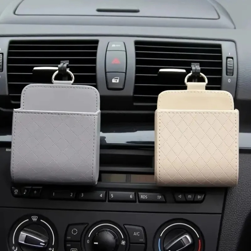 防水PUレザー製車載エアコン吹き出し口収納ボックス、吊り下げ - Car Accessories のレビューと価格