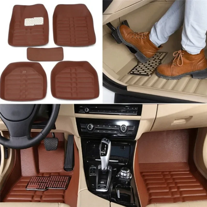 新しい高級革車のフロアマットユニバーサルフットコシェアクセサ - Car Floor Mats Universal Waterproof Leather のレビューと価格