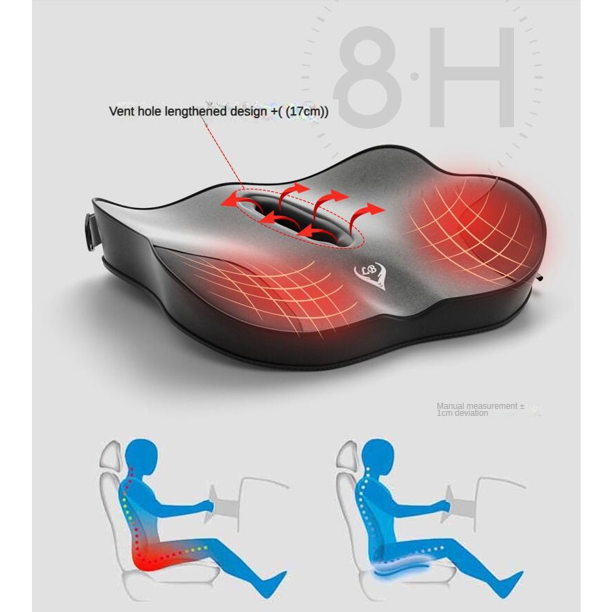 低反発オフィスチェアクッションカーシートサポート腰枕マッサー - Memory Foam Car Neck Pillow Lumbar Support のレビューと価格