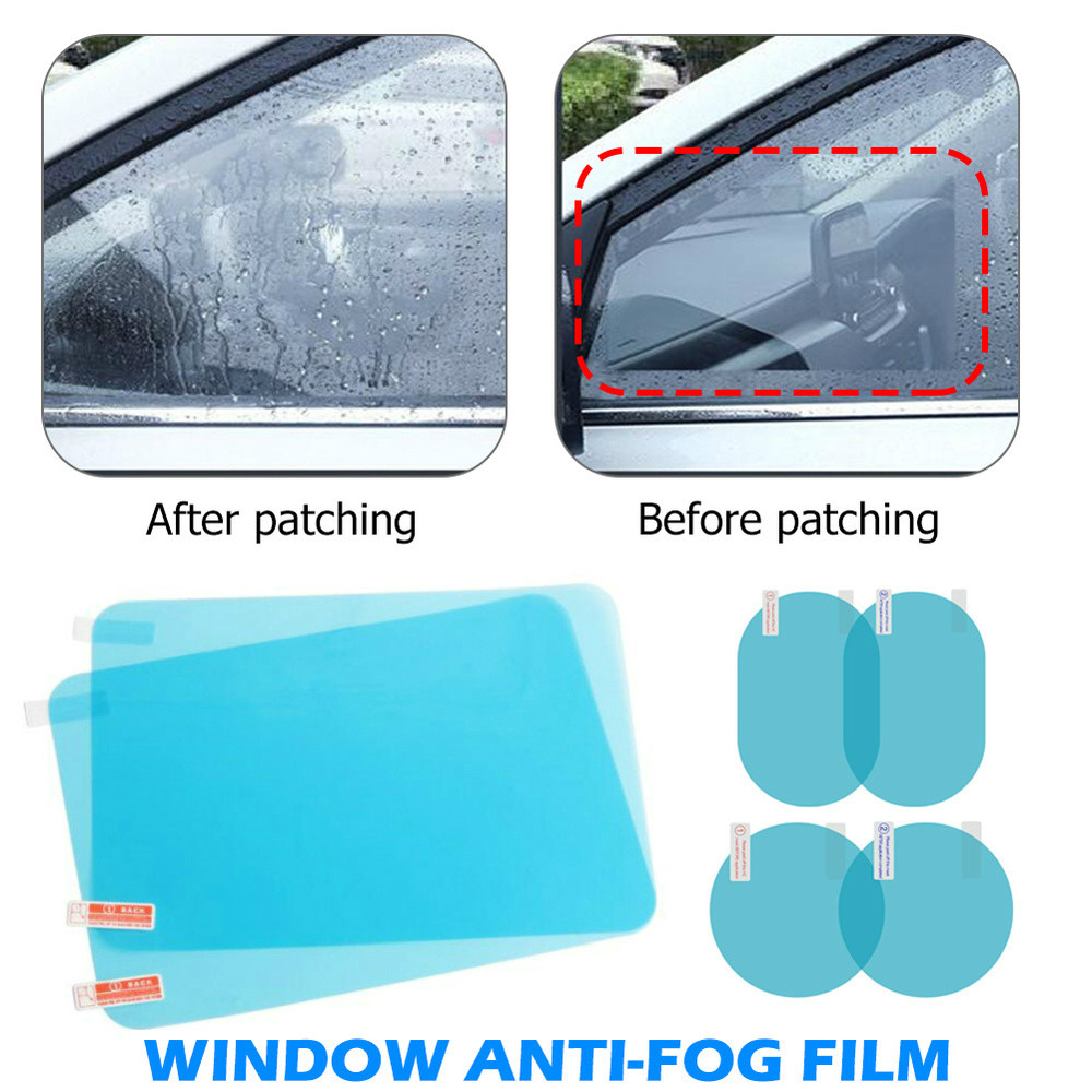 車のバックミラー用防雨フィルム防曇ステッカー防水アンチグレア - Anti Glare Car Rearview Mirror Film のレビューと価格