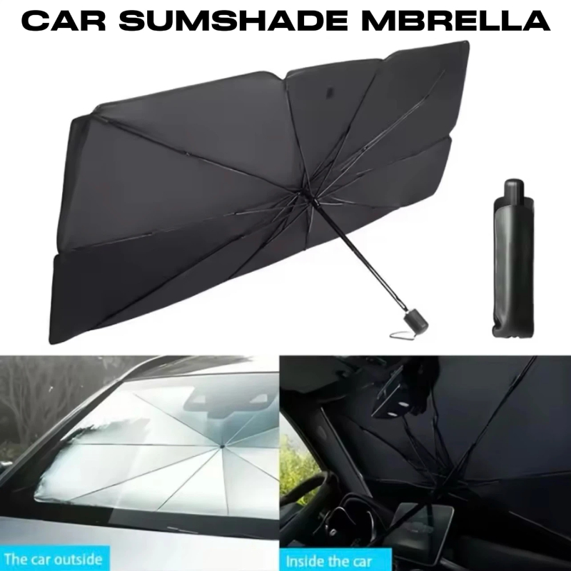 折りたたみ式車用サンシェード傘、銀色の接着剤UVカット断熱ポ - Car Sunshade Windshield Umbrella Foldable のレビューと価格