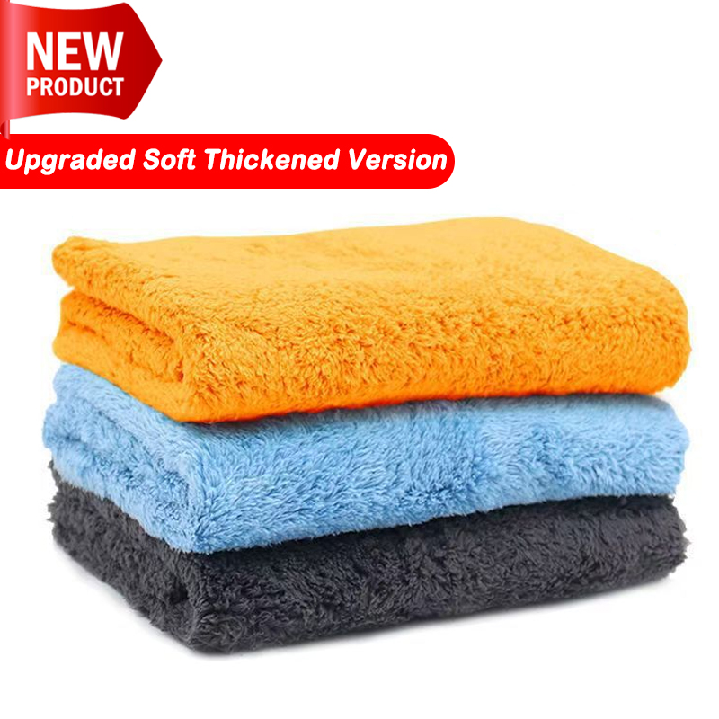 新しい厚手のマイクロファイバー洗車タオル糸くずの出ない色落ち - Microfiber Car Drying Towel Super Absorbent のレビューと価格